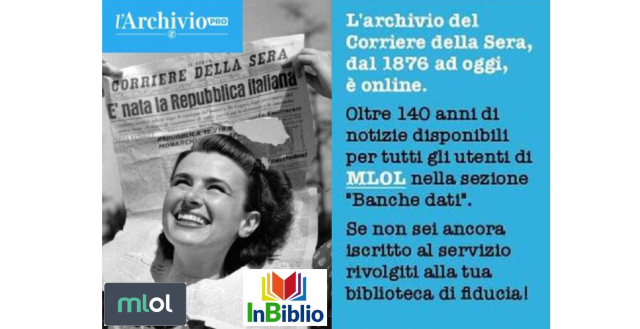 Archivio del Corriere della Sera accessibile online